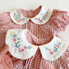 Body/Vestido Infantil Xadrez Coral