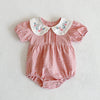 Body/Vestido Infantil Xadrez Coral