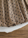 Vestido Infantil Poá Caramelo