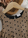 Vestido Infantil Poá Caramelo