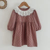Romper/Vestido Infantil Xadrez Canela