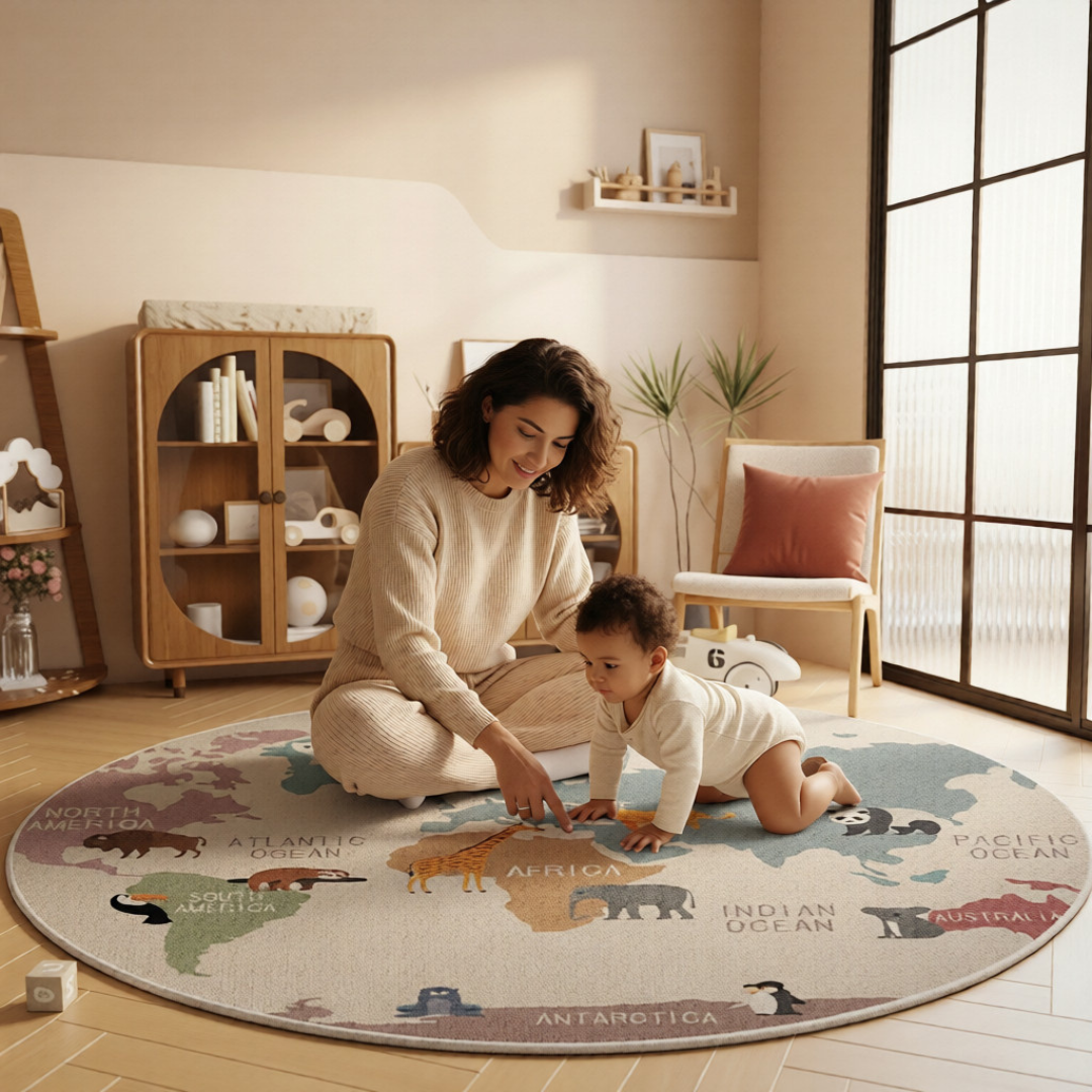Tapete Infantil Mapa-múndi