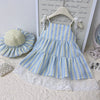 Vestido Infantil Brisa Azul Listrado