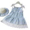 Vestido Infantil Brisa Azul Listrado